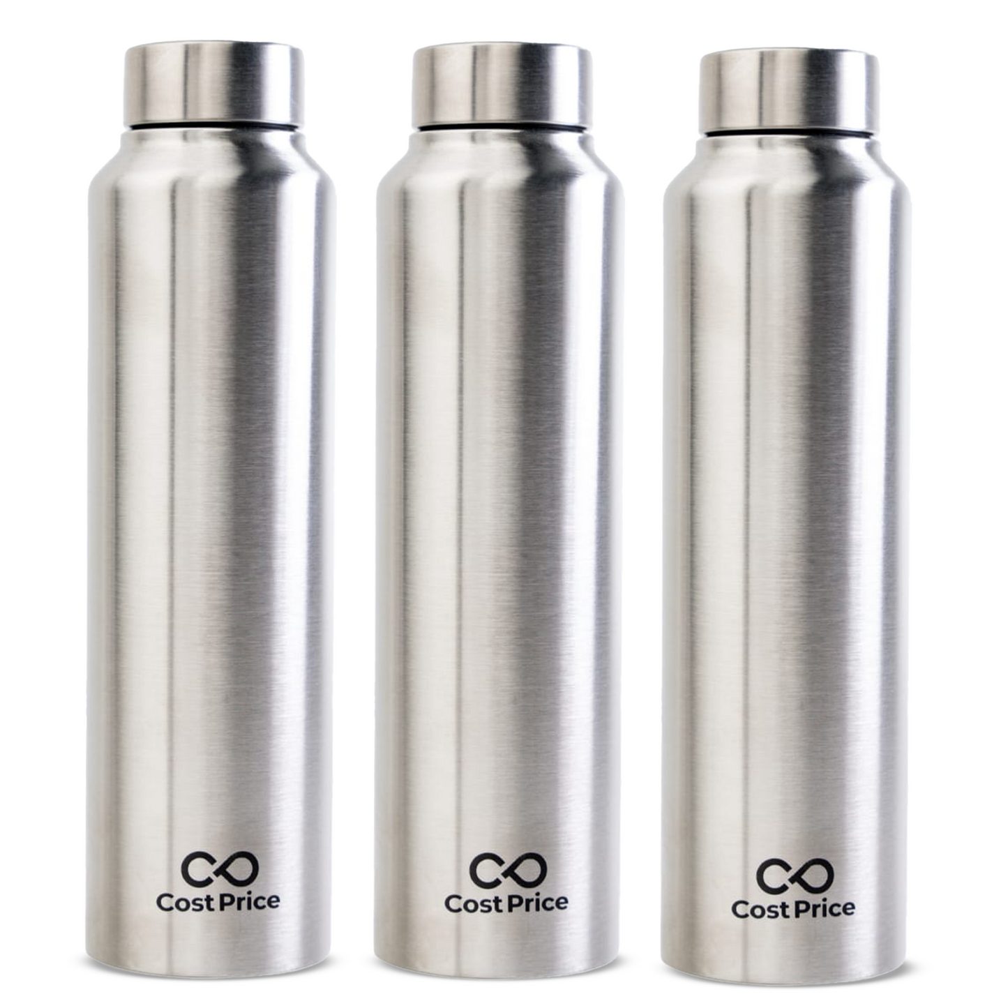 Stainless Steel Water Bottle 1 litre (Pack of 3)
