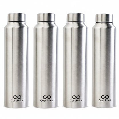 Stainless Steel Water Bottle 1 litre (Pack of 4)