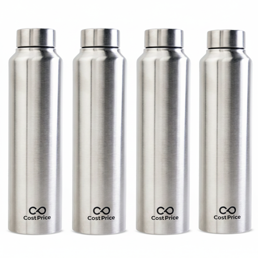 Stainless Steel Water Bottle 1 litre (Pack of 4)