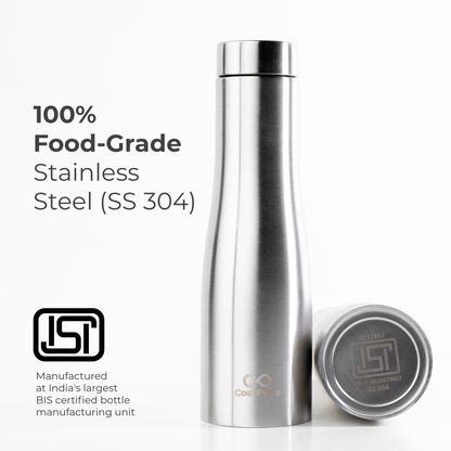 SS 304 Water Bottle 1 litre | Single Wall
