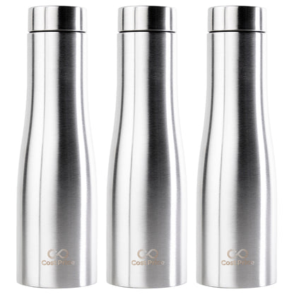 Cost Price | Stainless Steel Water Bottle 1 litre | Food grade SS - 304 (BIS certified) | Water bottle for Office, Home, Kids and Outdoors | Light, Durable and Leak-proof | Single Wall (3)