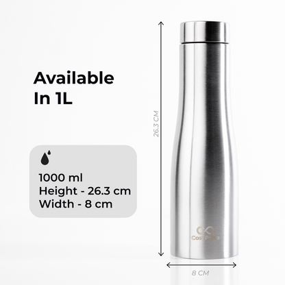 SS 304 Water Bottle 1 litre | Single Wall